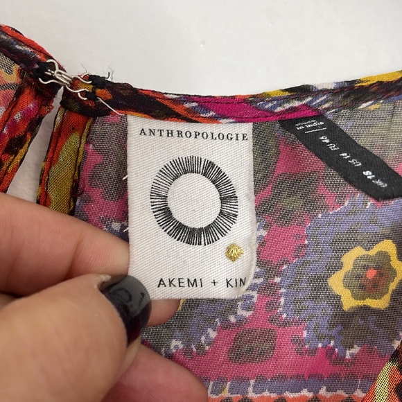 Anthropologie Akemi + Kin Murol Maxi Short Sleeve Dress Size 14 - Picture 3 of 9